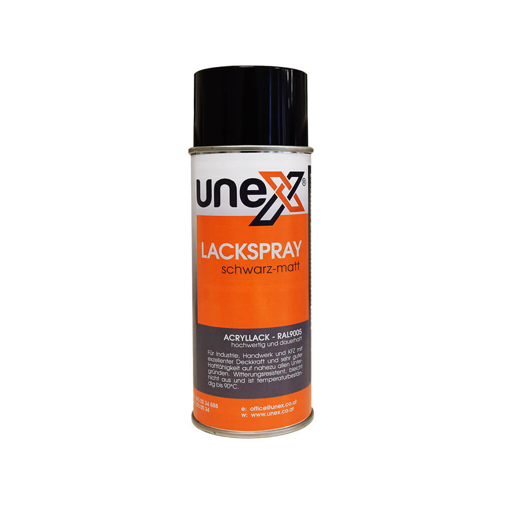UNEX Lackspray schwarz-matt – Profi Mattlack für KFZ & Metall