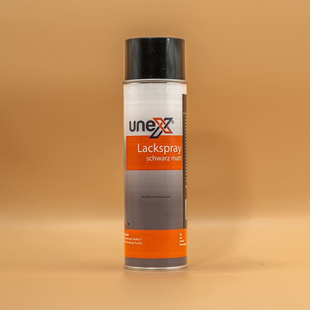 UNEX Lackspray schwarz-matt – Profi Mattlack für KFZ & Metall
