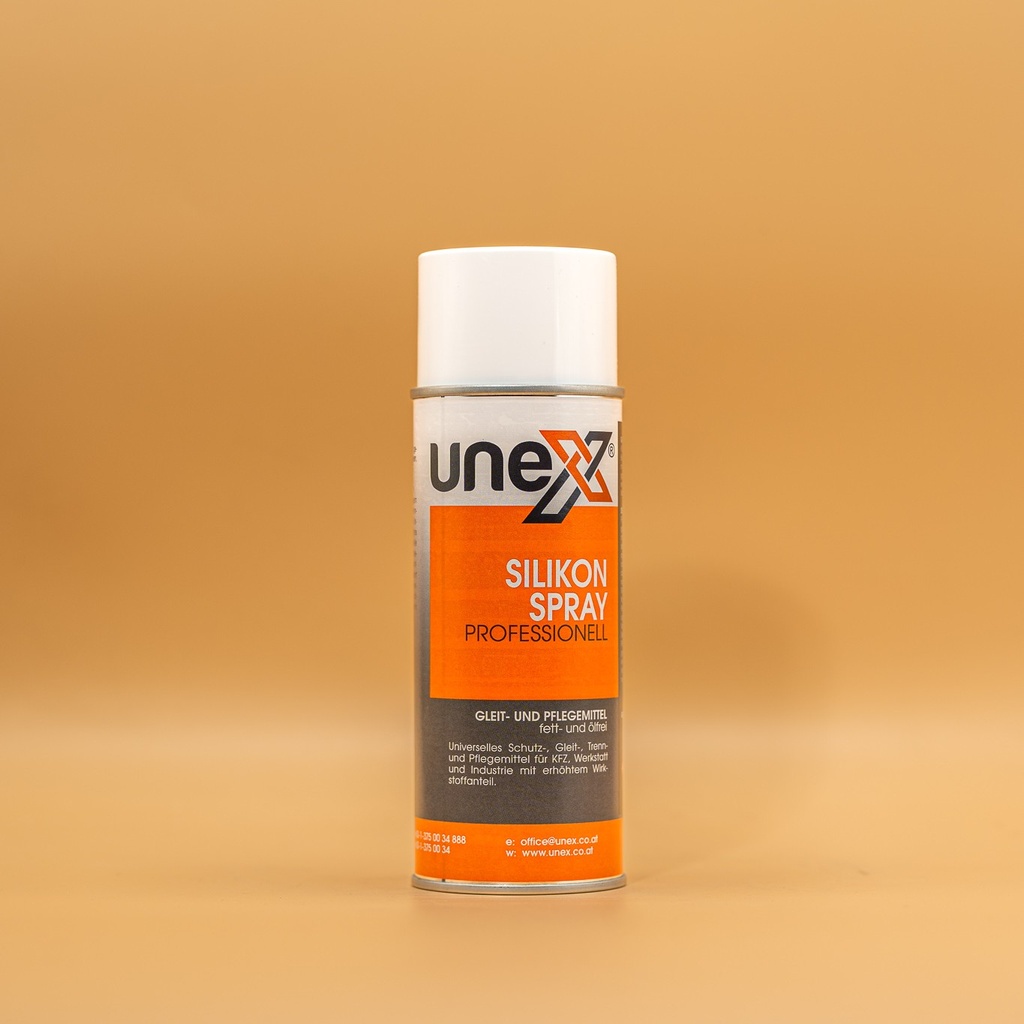 UNEX Silikonspray – Fettfreies Gleit-, Schutz- & Pflegespray für KFZ, Werkstatt & Industrie
