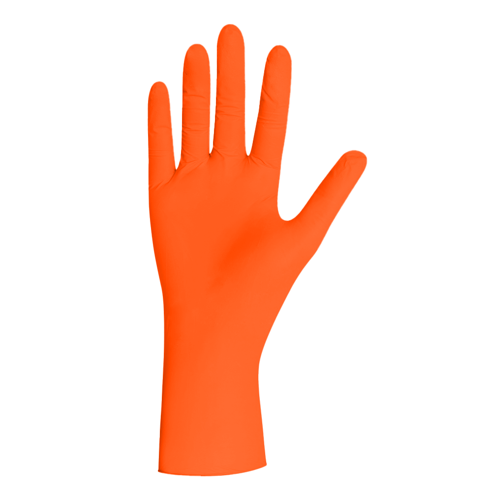 Nitril Handschuhe XL orange puderfrei Gripp 100 Stück/Pkg
