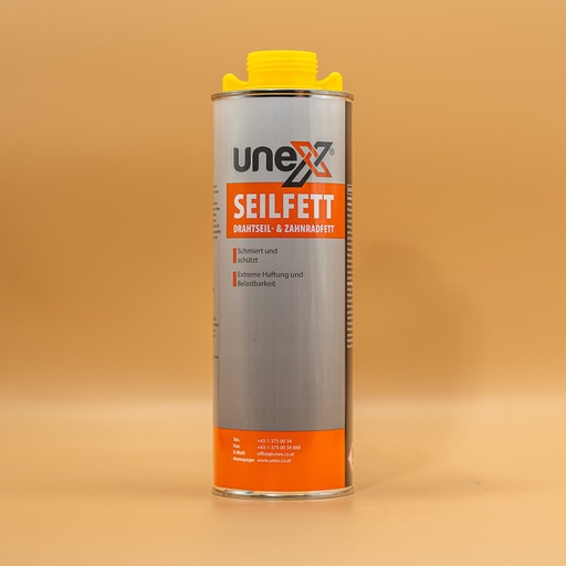 [UNEX11028] UNEX DSF-Seilfett Spray 1 L – Hochdruck Schmiermittel für Seile & Ketten