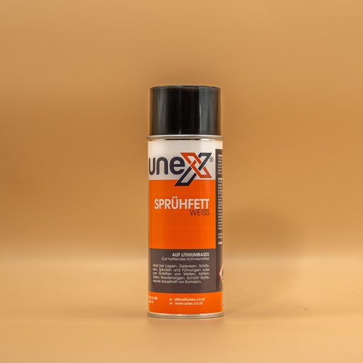 [UNEX11032] UNEX Sprühfett Weiß 400ml – Haftstarkes Lithium Schmierfett für KFZ, Werkstatt & Industrie