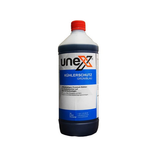 [UNEX11347] Kühlerschutz Grün/Blau Fertiggemisch AF11/AF48 -34°C 1 Liter