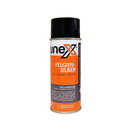 [UNEX10083] UNEX Felgensilber  400ml – Profi Spraylack für KFZ, Metall & Werkstatt