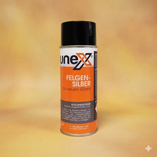 [UNEX10083] UNEX Felgensilber  400ml – Profi Spraylack für KFZ, Metall & Werkstatt