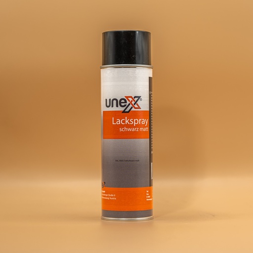 [UNEX10118] UNEX Lackspray schwarz-matt – Profi Mattlack für KFZ & Metall